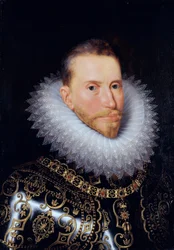 ""Ausztriai Albert (1559-1621) portréja" (VII. Albert osztrák főherceg (1559-1621) portréja) Frans Pourbus ifjabb (1569-1622) festménye - Olaj, fa - Mérete 60x42 cm Groeningemuseum, Bruges