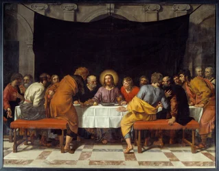 A Cene Krisztus körülveszi az apostolokat. Frans Pourbus Le Jeune (Francois (Franz) Porbus) festménye