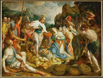David és Abigail (festmény tölgyfára)