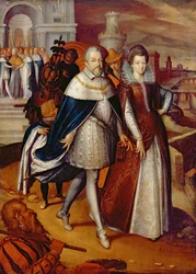 I. Ferdinánd (1549-1609), Toszkána nagyhercegének és unokahúgának, Marie-nak (1573-1642), IV. Henri leendő feleségének portréja