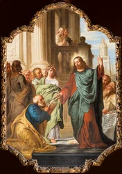 Plébániatemplom (Miasszonyunk plébániatemploma). Belső. festmény. Frans Ykens.