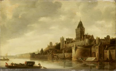 A nijmegeni Valkhof látképe, 1645-1650 körül (olaj, panel)