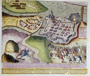 Raab elfoglalása Adolf Schwarzenberg által 1598. március 28-án. 1653 Franz Hogenberg (1535-1590) metszete, Cabinet des Estampes, B.N, Párizs.