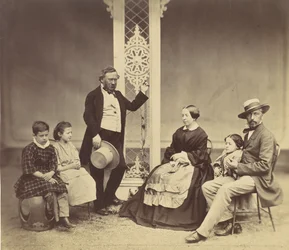 [Hat ember csoportportréja], 1850-60-as évek.