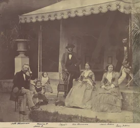[Az Antoine és Höusermann család csoportportréja], 1850-60-as évek.