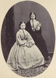 [Két lány portréja], 1850-60-as évek.
