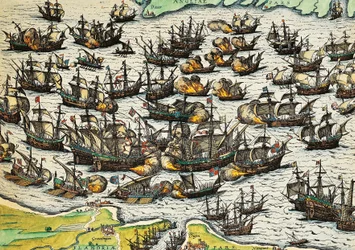 Legyőzhetetlen armada, Franz Hogenberg (1535-1590) metszet, Spanyolország