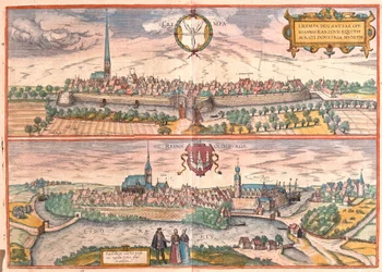 Krempe és Rendsburg, Németország (metszet