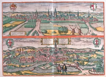 Soest és Warburg, Németország (metszet