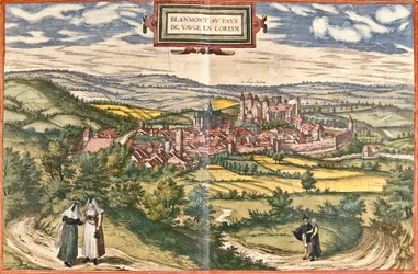 Blamont (Blanmont), Franciaország kilátása (rézkarc