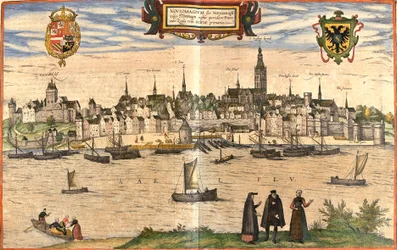 Kilátás Nimegue-ra (Noviomagium), Hollandia (rézkarc