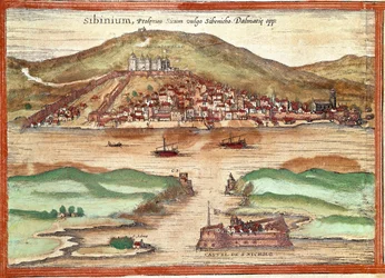 Kilátás Sibenikre (metszet