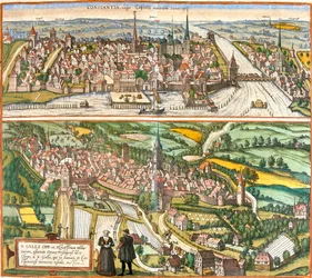 Constance (Contantia), Németország és St. Galli (S. Galli), Svájc kilátásai (rézkarc