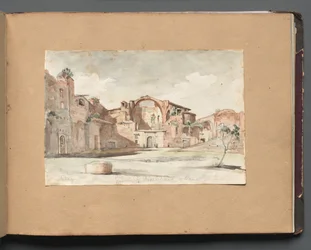 Album Róma és környéke kilátással, Tájtanulmányok, 22a oldal: Terme di Diocleziano, Róma