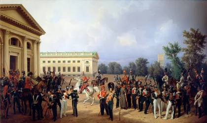 Az orosz császári gárda Carszkoje Selóban 1832-ben, 1841-ben.