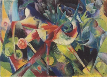 Szarvas a virágoskertben