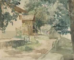 Tanyaudvar Merano közelében, 1860.