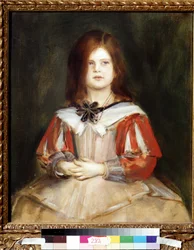 Lenbach Gabriella (a festő lánya) portréja. Franz von Lenbach festménye (1836-1904)