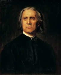 Liszt Ferenc magyar zeneszerző és zongoraművész portréja (Doborjan