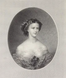 Erzsébet osztrák császárné portréja, 1855 körül.