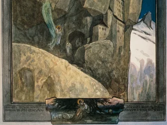 Austria, Vienna, Illustration of Dante Alighieri
