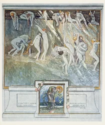 Illusztráció Dante „Isteni színjátékából”, Inferno, XIV. ének. 1921. 28. (wc papíron)