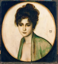 Franz von Stuck, Mrs. Feez portréja / festmény, 1900