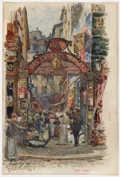 A Marché des Enfants-Rouges, rue de Bretagne 39. szám bejárata