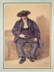 John Adams, alias John Wilkinson, altiszt, 78 éves portréja (akvarell)