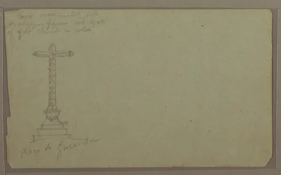 Rajz, Kereszt a főtéren, Guaranda, 1857