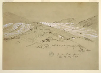 Rajz, Aletsch-gleccser, Berni Alpok, Svájc, 1868. augusztus 28.