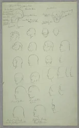 Rajz, anatómiai tanulmányok, 1865-70