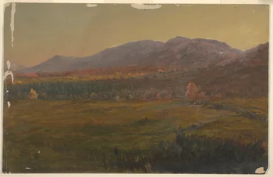 Rajz, Őszi táj, Hudson, New York, 1860 körül.
