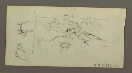 Rajz, Tevecske, fa bokor, és völgy, valószínűleg 1868