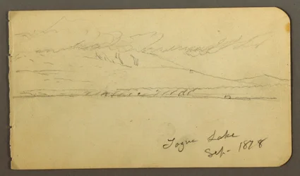 Rajz, Felhős Mt. Katahdin, 1878