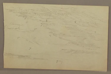 Rajz, Felhő tanulmány, 1860-as évek