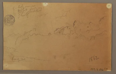 Rajz, Felhős égbolt, 1863