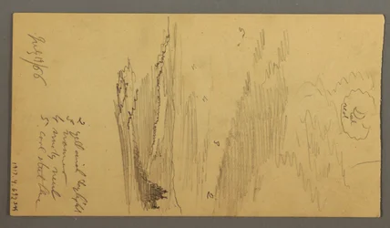 Rajz, Felhős égbolt a hegyek felett, 1866. július 19.