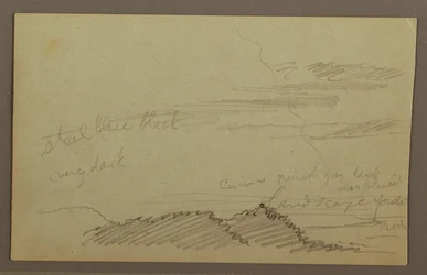 Rajz, Felhős égbolt, valószínűleg 1860-as évek