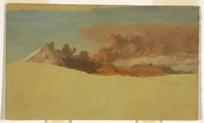 Rajz, Cotopaxi Ambato felől nézve, Ecuador, 1853