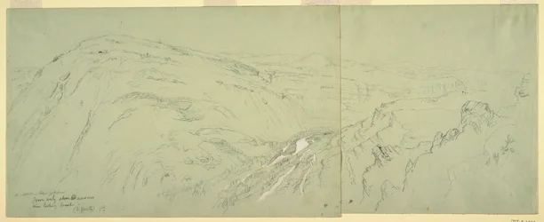 Rajz, Damaszkusz távoli látképe, Szíria, 1868