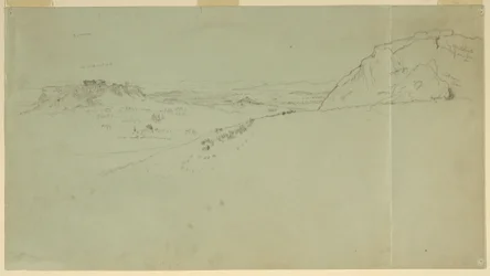 Rajz, Az Akropolisz északi oldalának távoli látképe, 1869