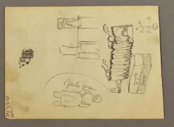 Rajz, A Szent Péter-bazilika kupolái (északról nézve), Róma, Olaszország, 1869 januárja