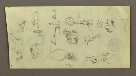 Rajz, Alak és teve tanulmányok, március 4., valószínűleg 1868