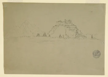 Rajz, Hehensalzburg, Ausztria (hátoldal), 1868