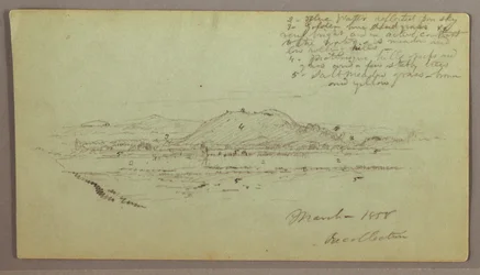 Rajz, Dombok, folyó, 1858 március