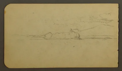 Rajz, A tó a Katahdin hegy felé néz, 1878