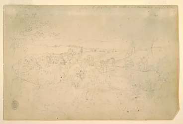 Rajz, tájkép, 1844 július