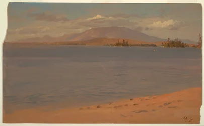 Rajz, Mount Katahdin a Millinocket-tó felől, 1878