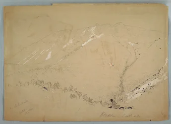 Rajz, a Katahdin-hegy délről, 1852. augusztus 1852.